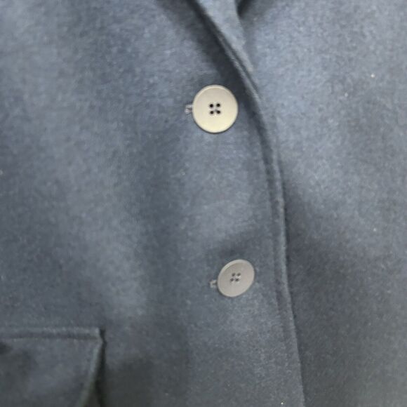 Kate Spade Saturday Womens Wool Blend Coat Large Blue Career Professional Luxury - Picture 4 of 13